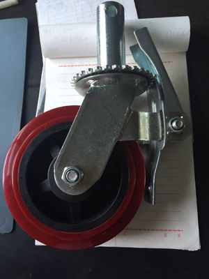 Λαστιχένιος PA υλικός φέρων 350-420kg Fexible διευθετήσιμος τροχίσκος ροδών PVC προμηθευτής