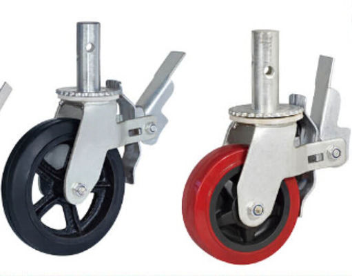 Λαστιχένιος PA υλικός φέρων 350-420kg Fexible διευθετήσιμος τροχίσκος ροδών PVC προμηθευτής